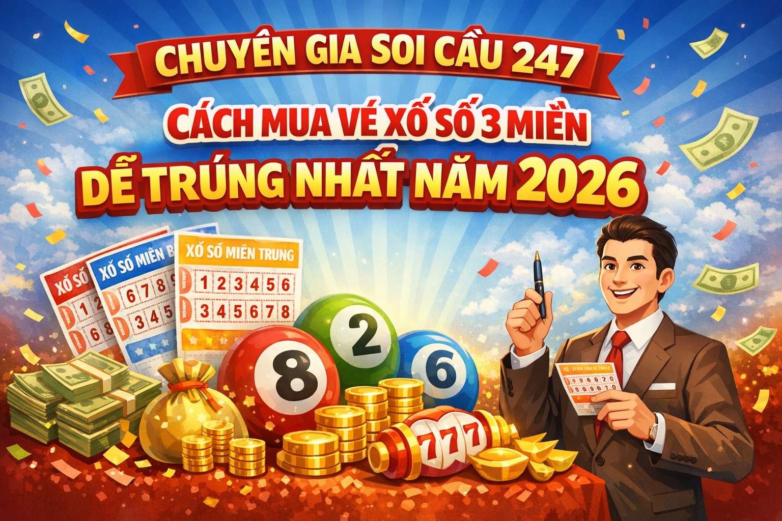 Chuyên Gia Soi Cầu 247:  “Cách Mua Vé Xổ Số 3 Miền Dễ Trúng Nhất Năm 2026”